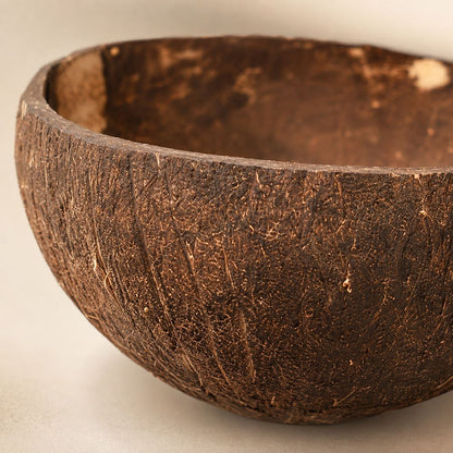 Natural Coconut Shell Bowls, Natural Uncoated Interior Small 8-11cm