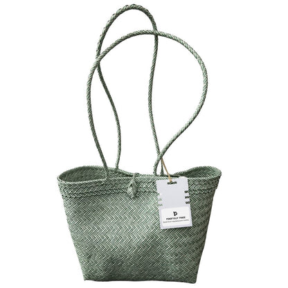 Recycled Plastic Woven Beach/Tote Long Strapped Bag, Large - image 11
