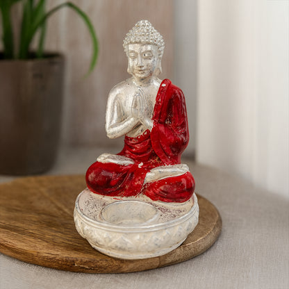 Praying Buddha with Tea Light Holder, 18x8x9cm