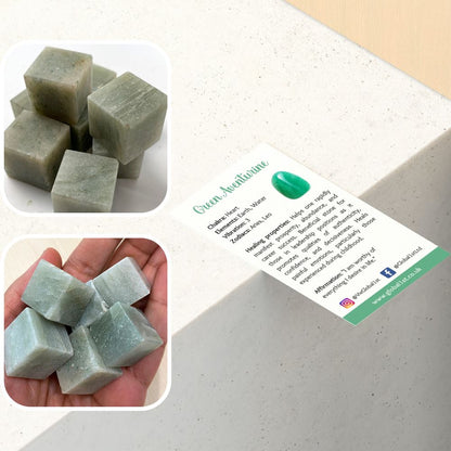 Crystal Cube, 2-2.5cm, Green Aventurine
