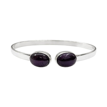Silver-Plated Adjustable Oval Cuff Bangle - image 7