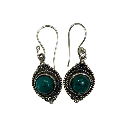 Silver-Plated Hanging Earwire Earrings (#06), 1.5x1cm