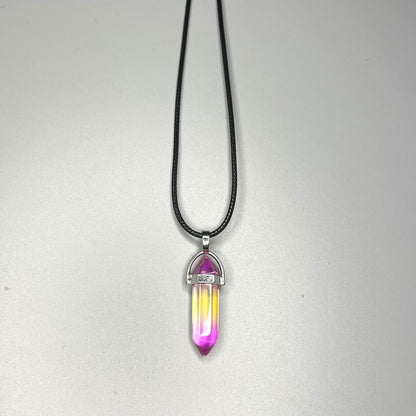 Double Point Pencil Pendant, Black String