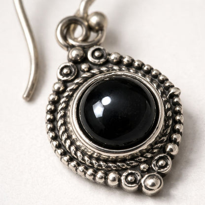 Silver-Plated Hanging Earwire Earrings (#06), 1.5x1cm