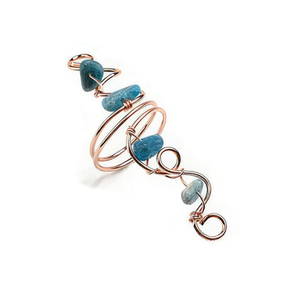 Wire-Wrapped Gemstone Chips Ring, Assorted