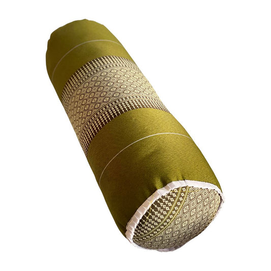 Thai Kapok Neck Cushion, Large Sausage, Green