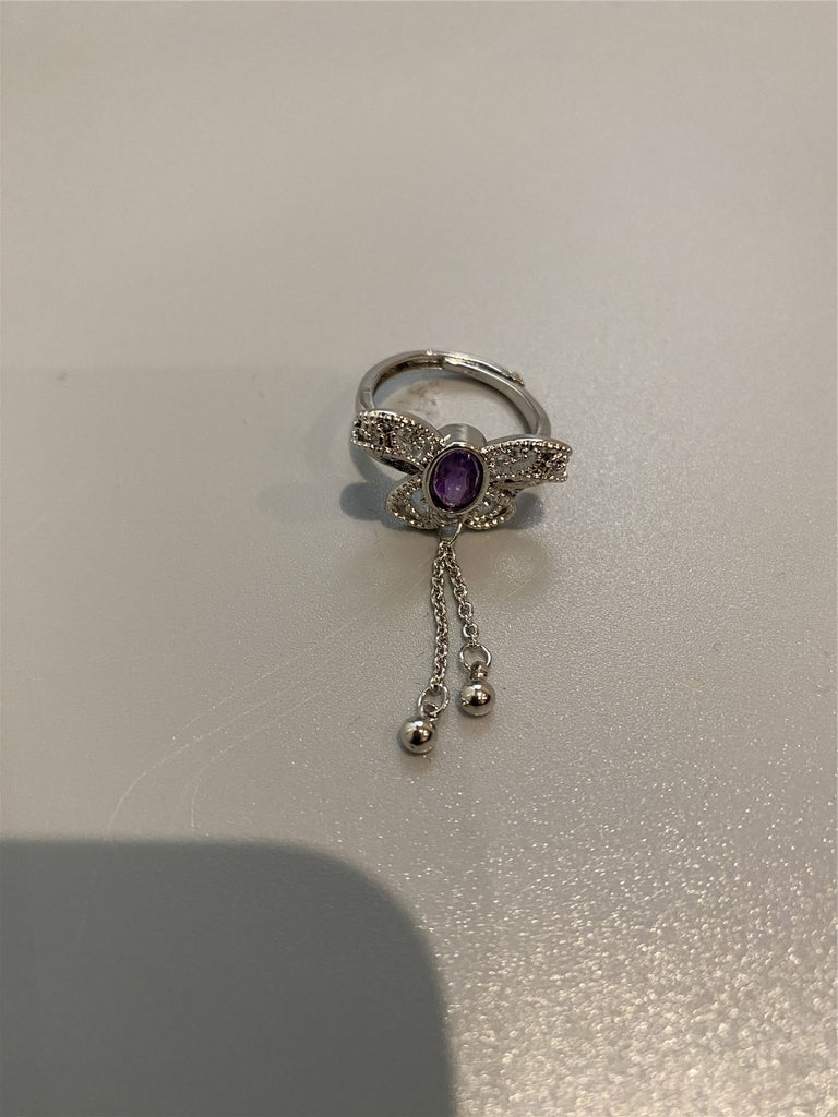 Amethyst Adjustable Ring