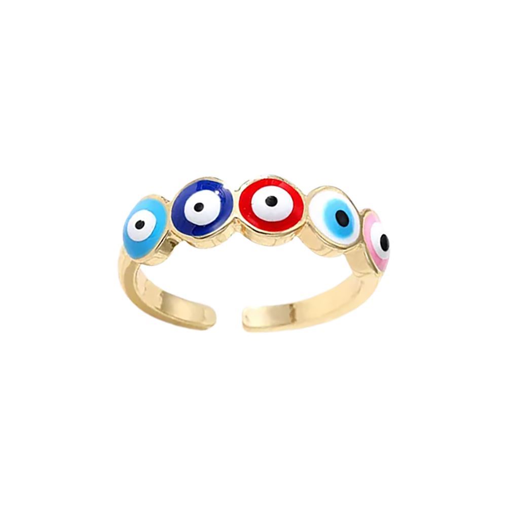 Evil Eye Ring, Gold, Golden Eyes (#3)