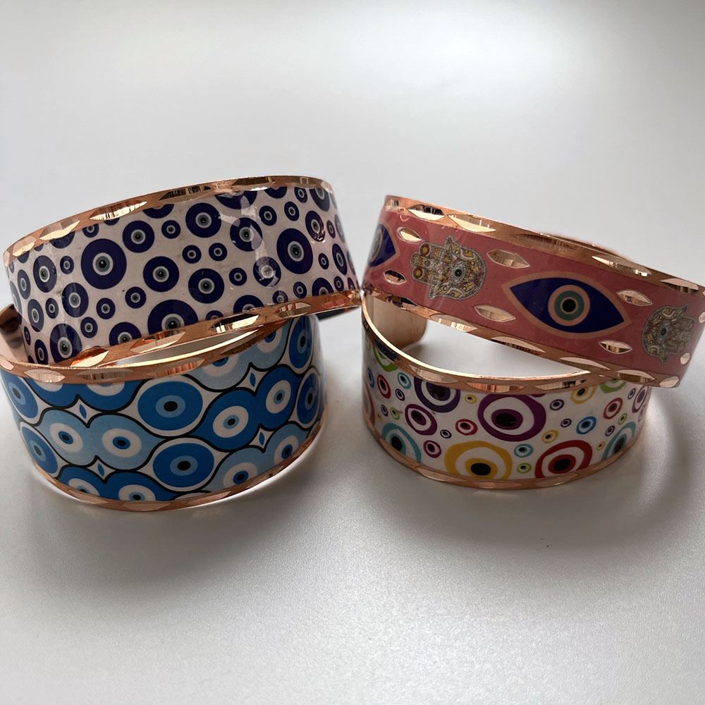 Evil Eye Copper Cuff