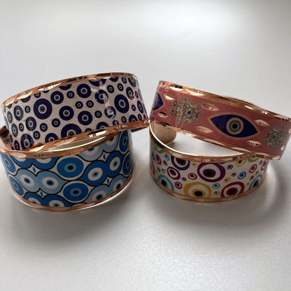 Evil Eye Copper Cuff