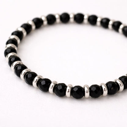 Silver Plated Stretch Bracelet with Gemstones - image 2