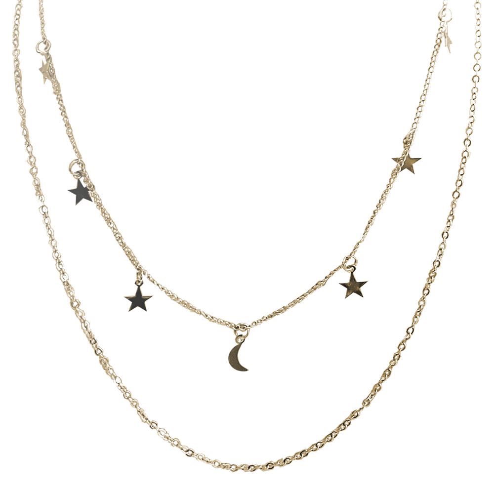 Star & Moon Layered Necklace - image 7