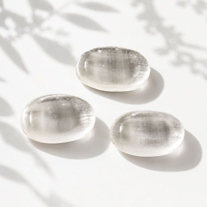 Worry Thumb Stone, Clear Quartz