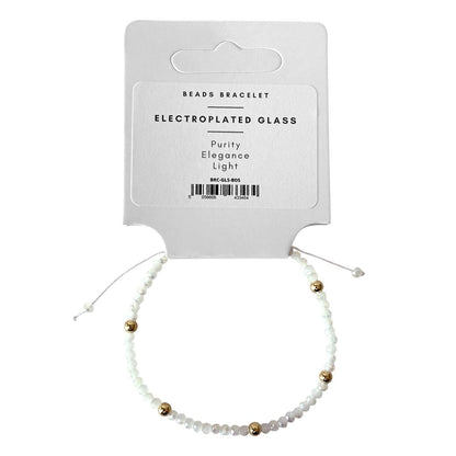 Electroplated Glass Beads Bracelet