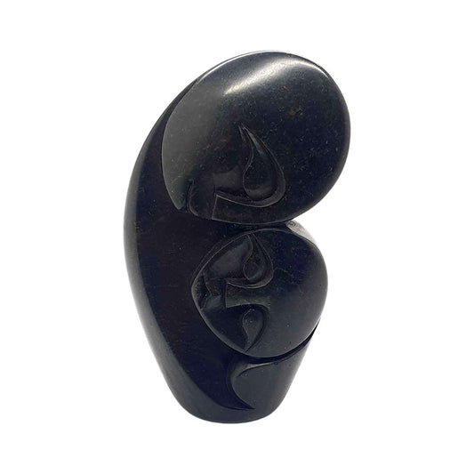 Hand Carved Serpentine, Mother & Child, 10cm