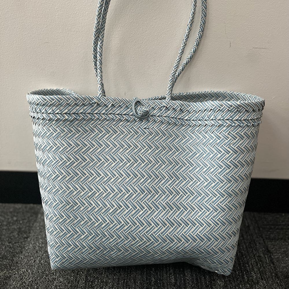 Recycled Plastic Woven Beach/Tote Long Strapped Bag, Large - image 7
