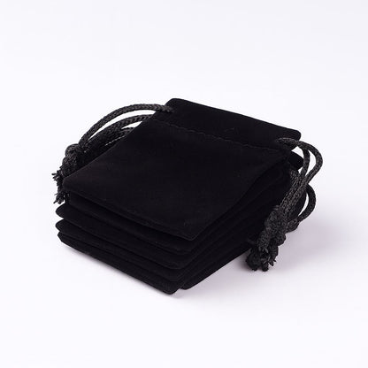 Velvet Pouches, Black, 15x10cm, Pack of 50