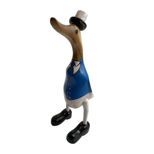 Suited Blue Duck, 25x10x10cm