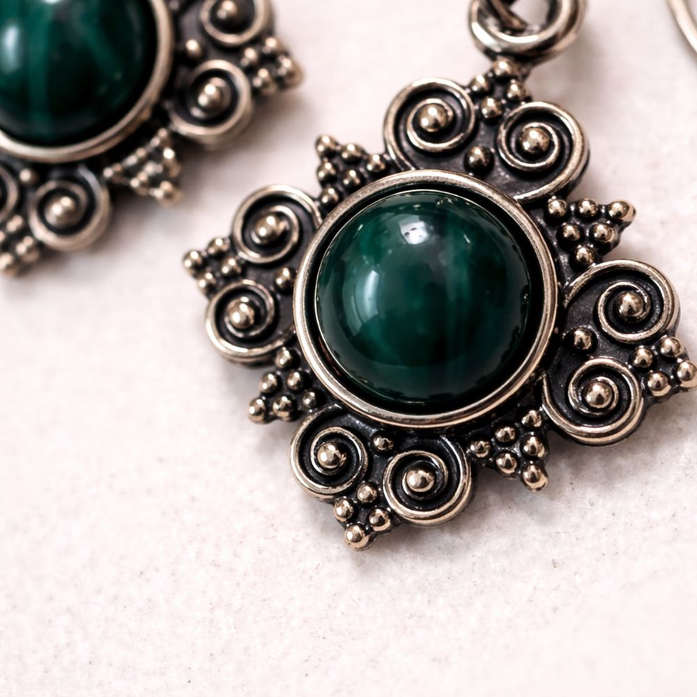 Silver-Plated Hanging Earwire Earrings (#04), 1x1cm