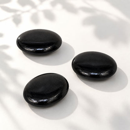 Worry Thumb Stone, Black Agate