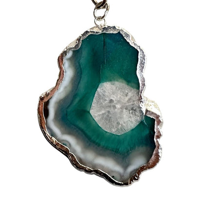 Agate Slice Keychain