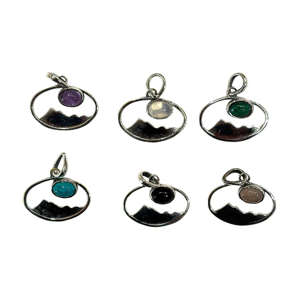 Silver-Plated Pendant (without Chain) (#02), 2.5x1.5cm