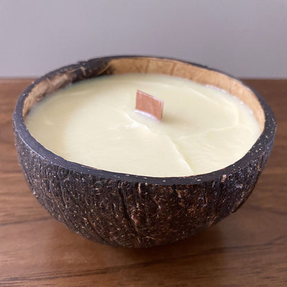 Coconut Shell Candle, Cinnamon Apple