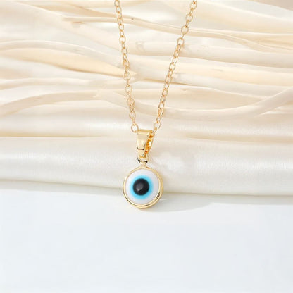 Evil Eye Pendant With Gold Chain, Coloured Collection