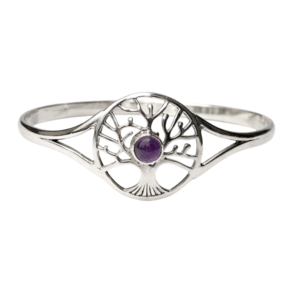 Silver-Plated Adjustable Tree of Life Cuff Bangle - Wholesale UK - Global 1st