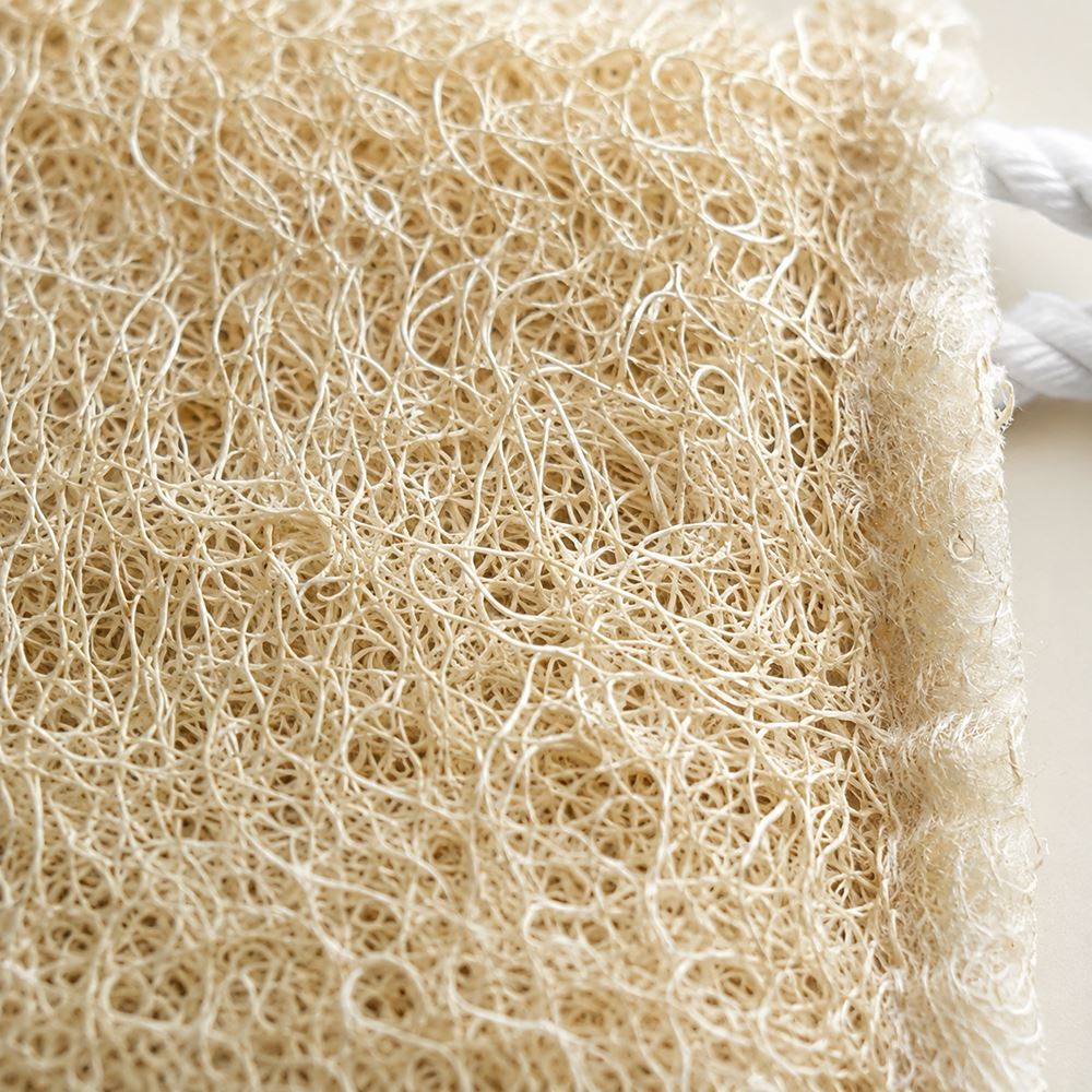 Natural Loofah Rectangular Pouch, 10x9cm