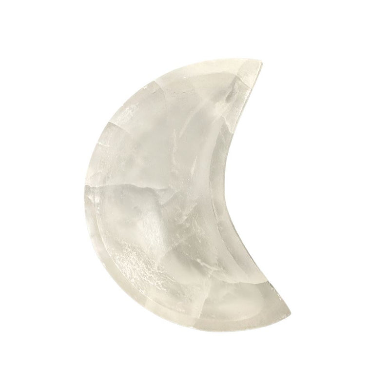 Selenite Bowl, Crescent Moon, 11x6x2.5cm