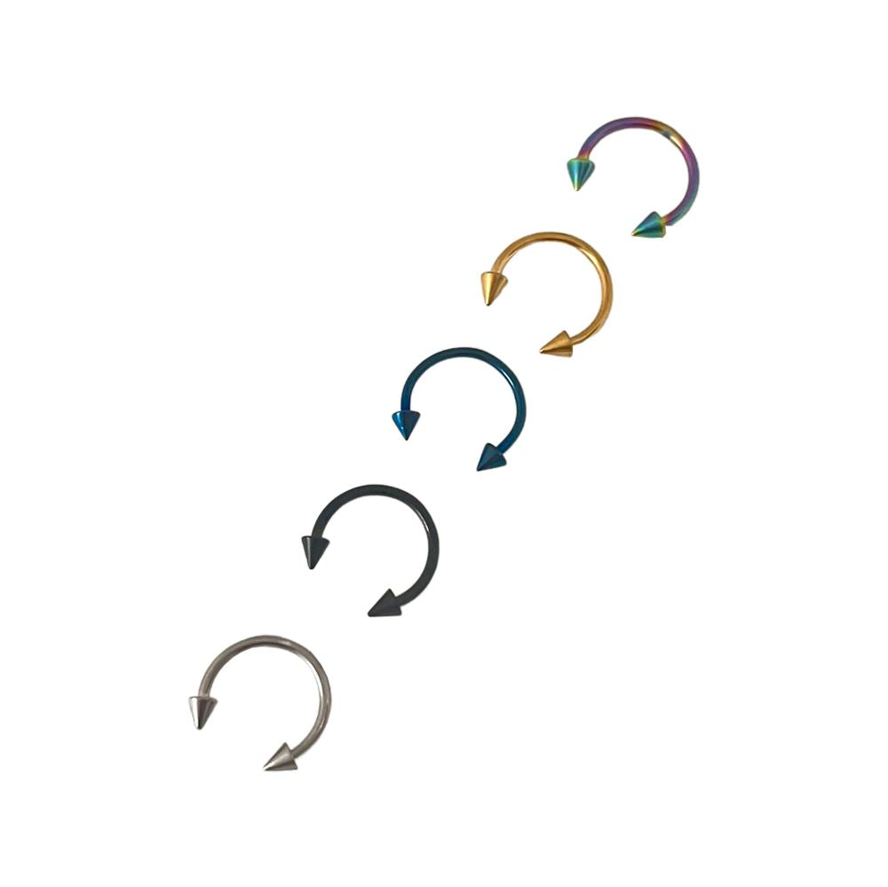 Horseshoe Nose Rings, Stainless Steel, Pack of 5 - image 7