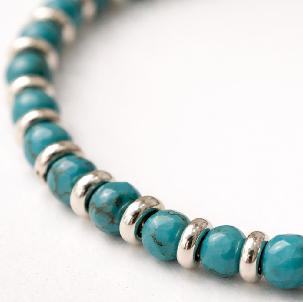 Silver Plated Stretch Bracelet with Gemstones - image 9