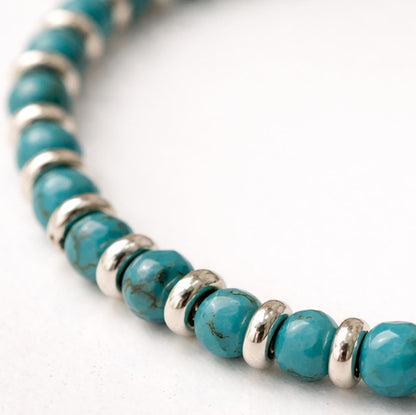 Silver Plated Stretch Bracelet with Gemstones - image 9