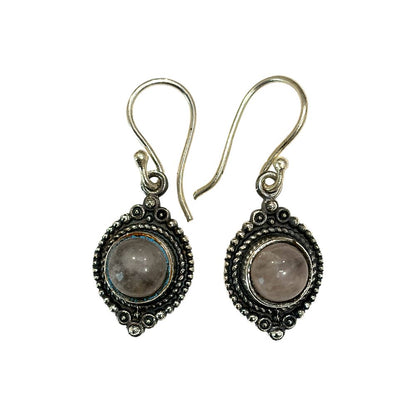 Silver-Plated Hanging Earwire Earrings (#06), 1.5x1cm