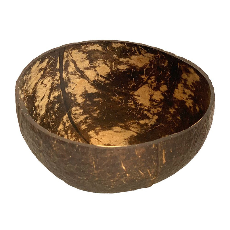 Coconut Bowl, Natural Textured Finish, Large, 13-15cm Diameter