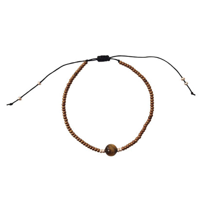 Seed Beads Bracelet with Tiger's Eye