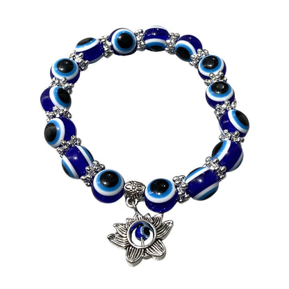 Evil Eye Beaded Stretch Bracelet