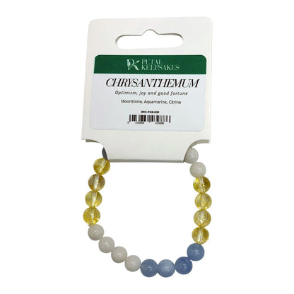Petal Keepsakes Gemstone Bracelet, Chrysanthemum - Wholesale UK - Global 1st