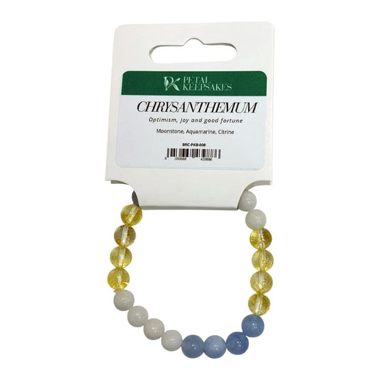 Petal Keepsakes Gemstone Bracelet, Chrysanthemum - Wholesale UK - Global 1st
