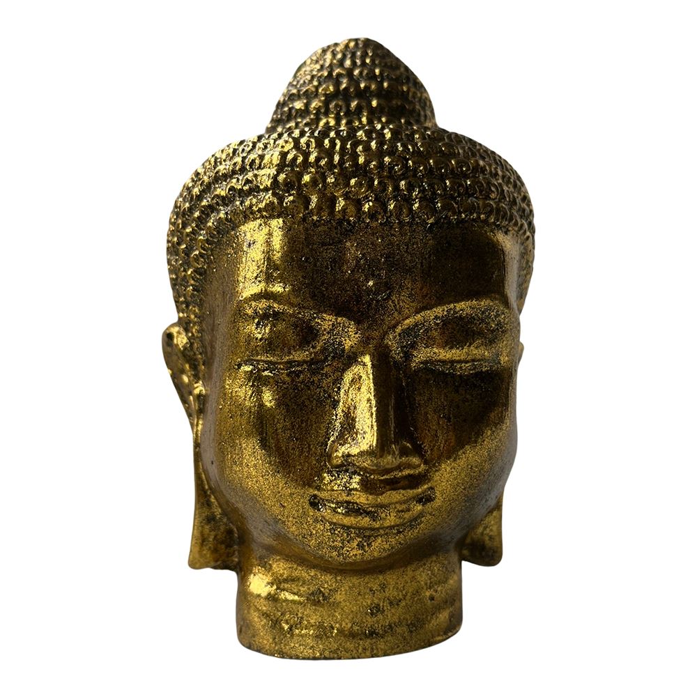 Gold Buddha Head, 18x12x8cm