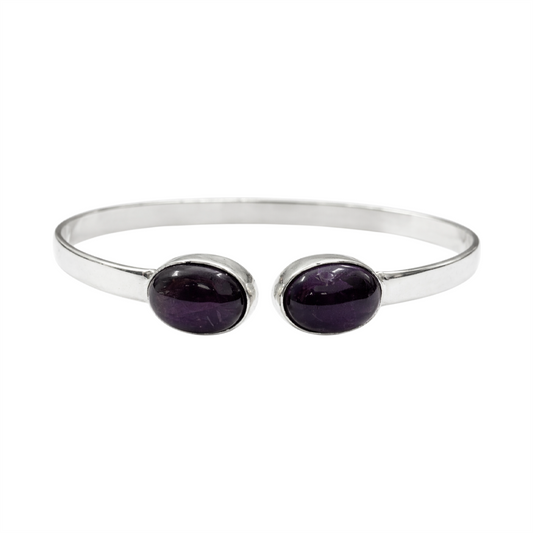 Silver-Plated Adjustable Oval Cuff Bangle - Wholesale UK - Global 1st