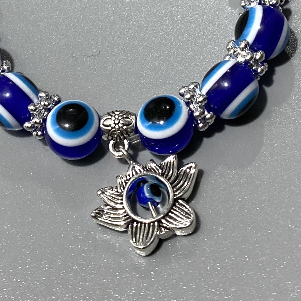 Evil Eye Beaded Stretch Bracelet