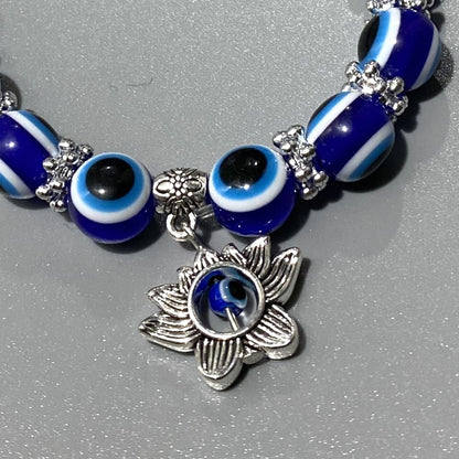 Evil Eye Beaded Stretch Bracelet
