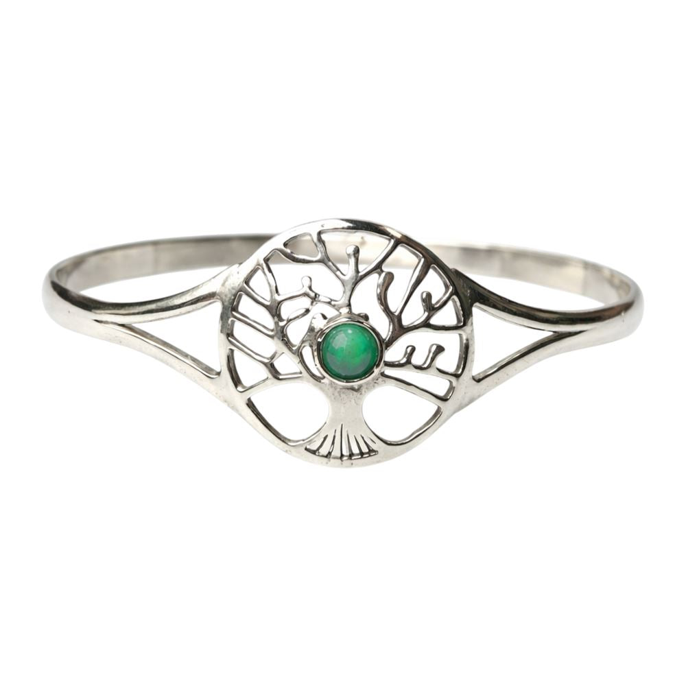 Silver-Plated Adjustable Tree of Life Cuff Bangle - image 18