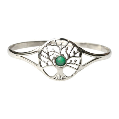 Silver-Plated Adjustable Tree of Life Cuff Bangle - image 18