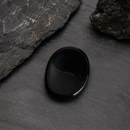 Worry Thumb Stone, Black Obsidian