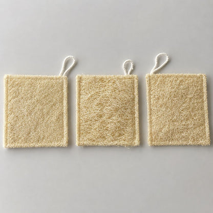 Natural Loofah Rectangular Pouch, 10x9cm