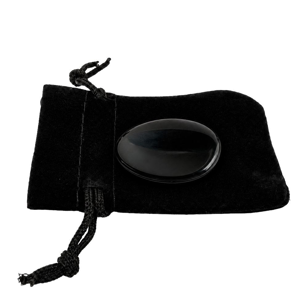 Worry Thumb Stone, Black Obsidian