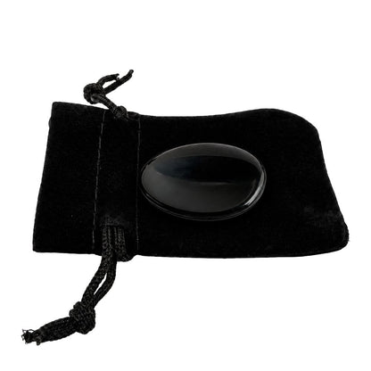 Worry Thumb Stone, Black Obsidian